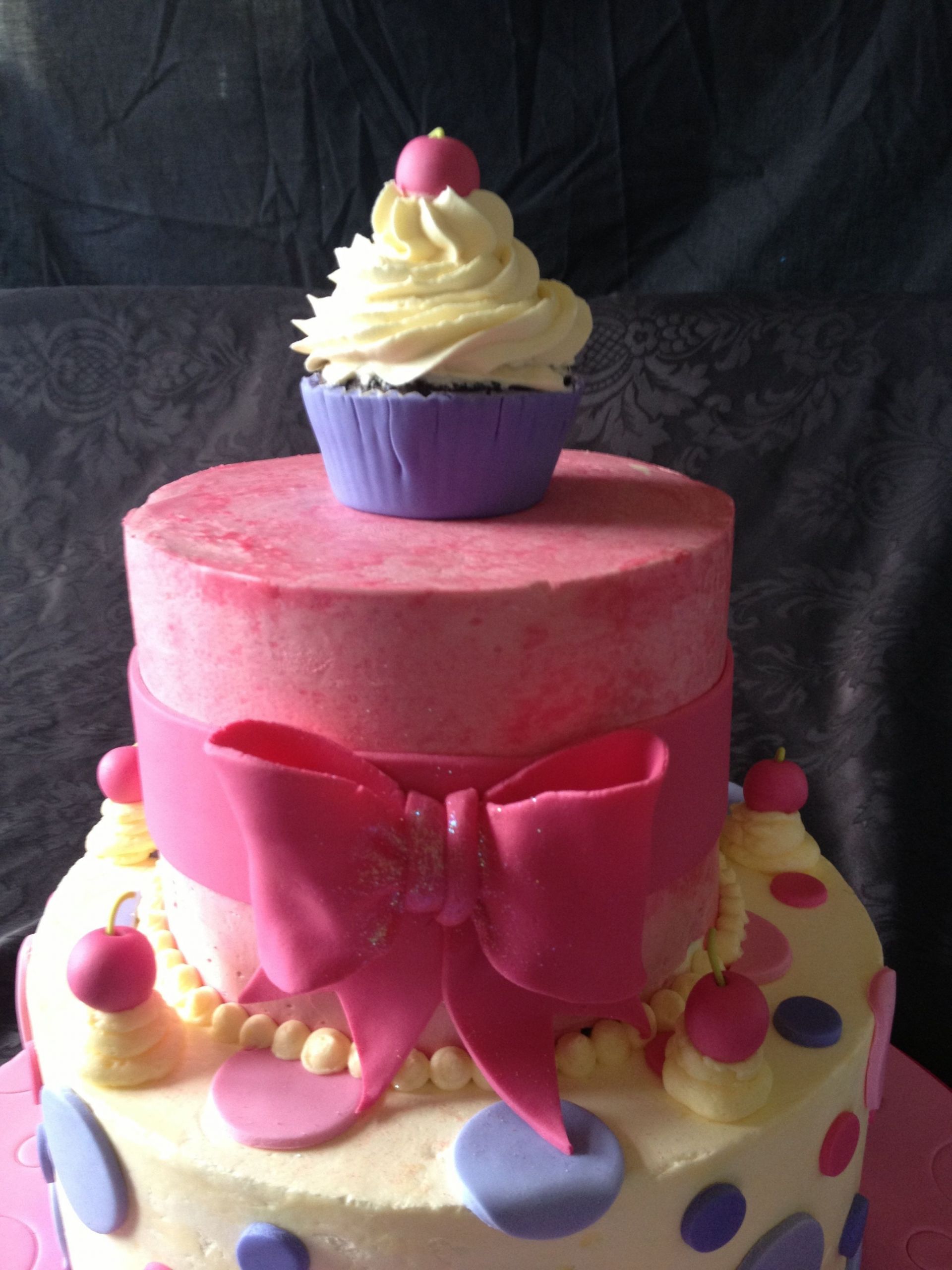 1st Birthday Cake Elegant Pretty In Pink 1st Birthday Cake Cakecentral