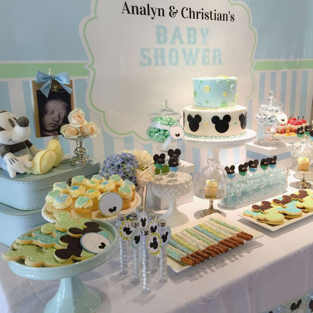 Baby Shower Dessert Ideas Inspirational Baby Mickey Mouse Baby Shower Dessert Table Baby Shower