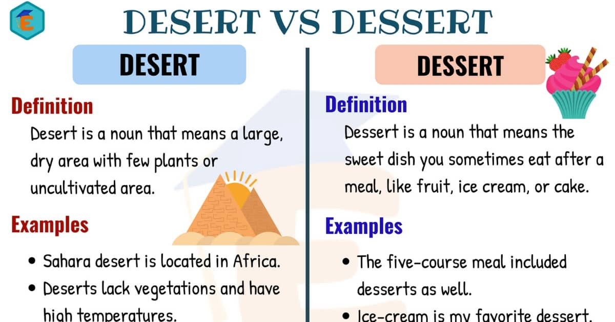 Desert Vs Dessert Definition Lovely Desert Vs Dessert How to Use them Correctly with
