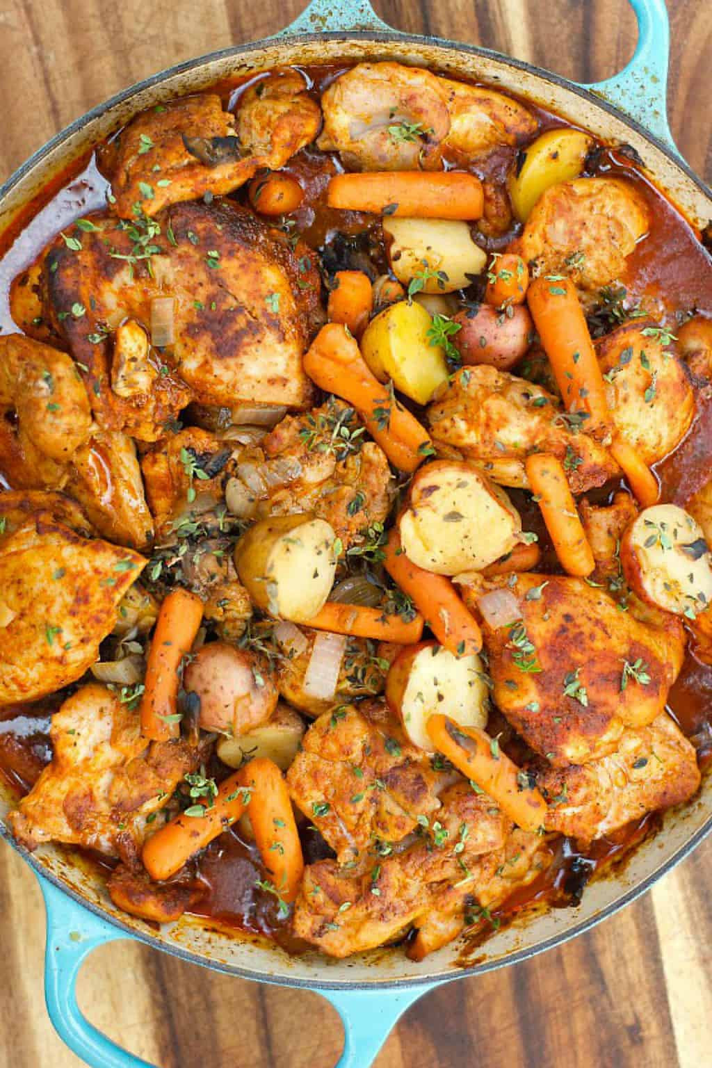 One Pot Chicken Thighs Recipe Fresh E Pot Paprika Chicken Thighs Reluctant Entertainer