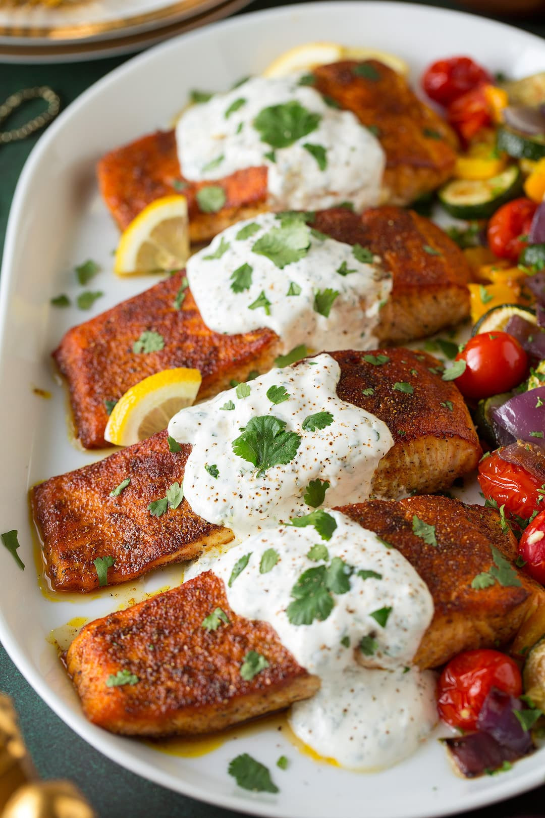 Yogurt Sauces for Salmon Beautiful Moroccan Spiced Salmon with Lemon Yogurt Sauce Cooking