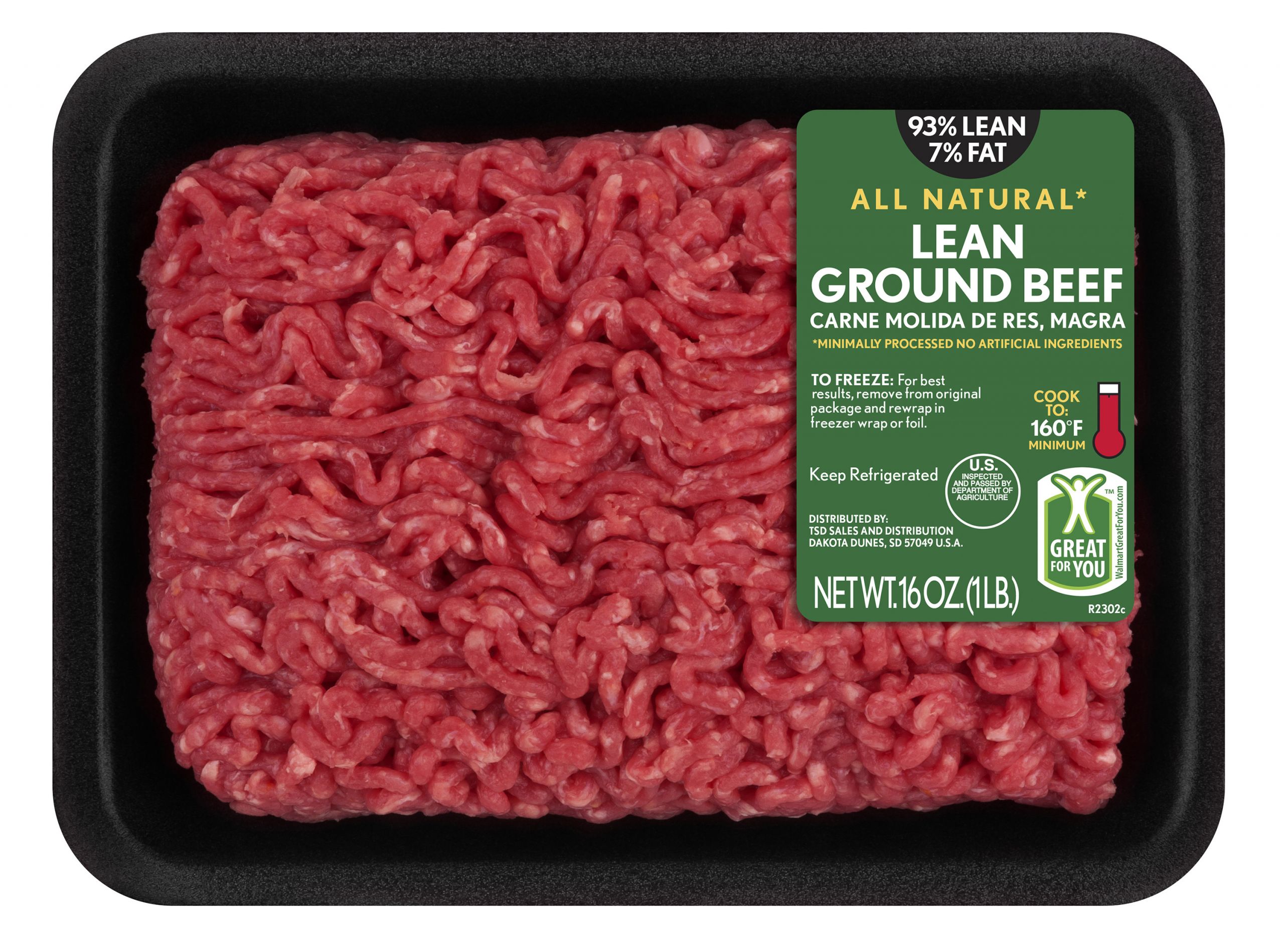 93 7 Ground Beef Elegant All Natural Lean Fat Lean Ground Beef Tray 1 Lb