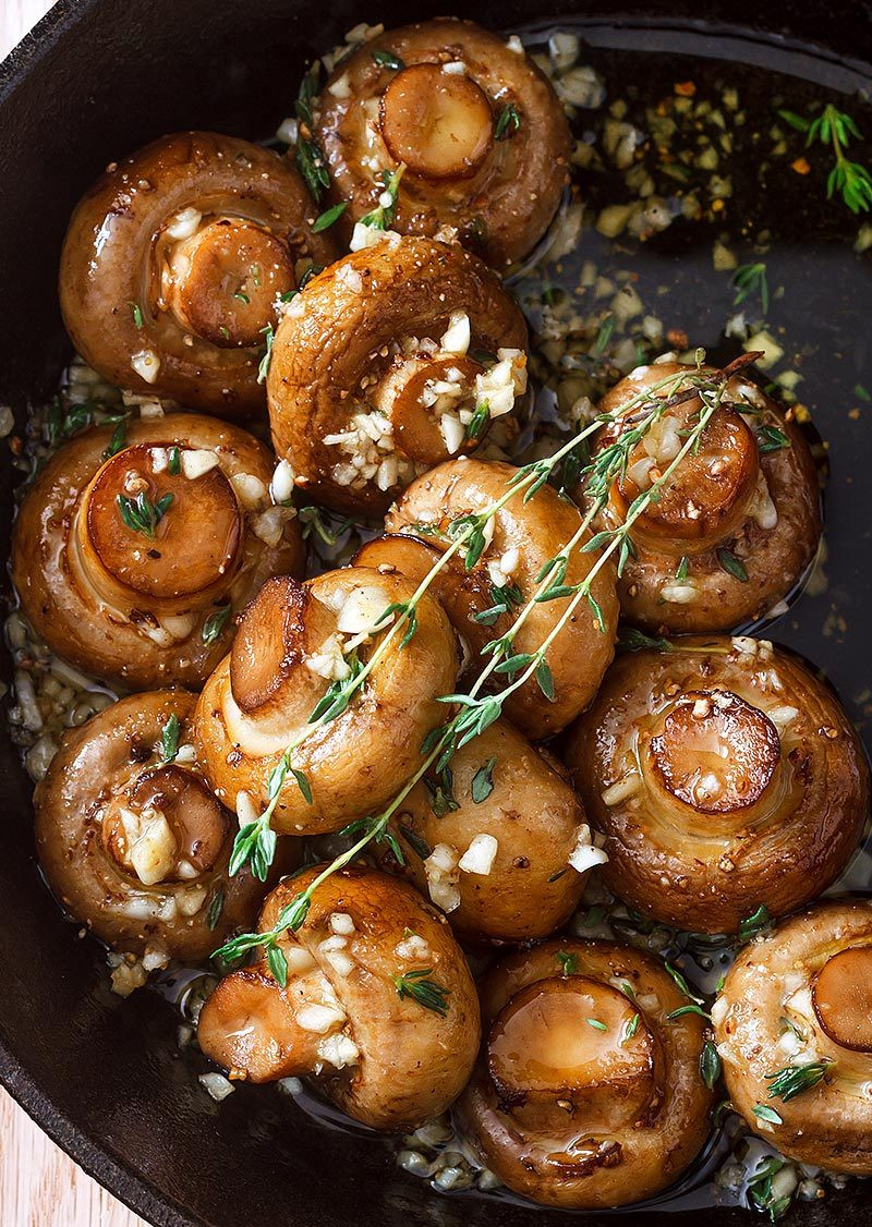 Baked Mushroom Recipe Awesome Roasted Mushrooms with Garlic butter Sauce Recipe — Eatwell101