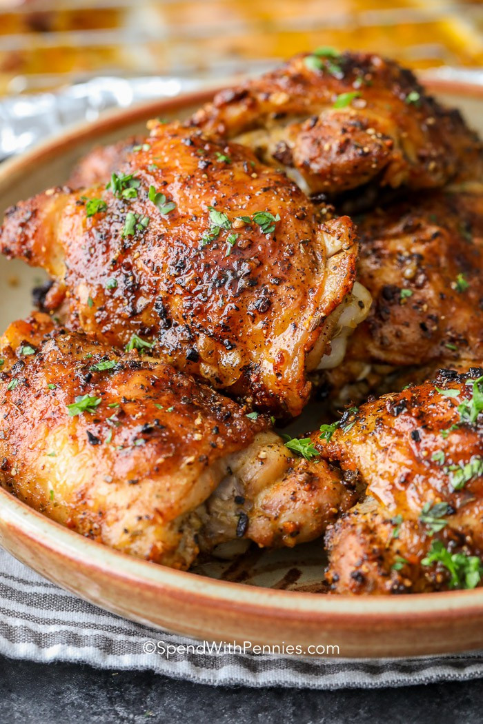 Baking Chicken Thighs Beautiful Crispy Baked Chicken Thighs Perfect Every Time Spend