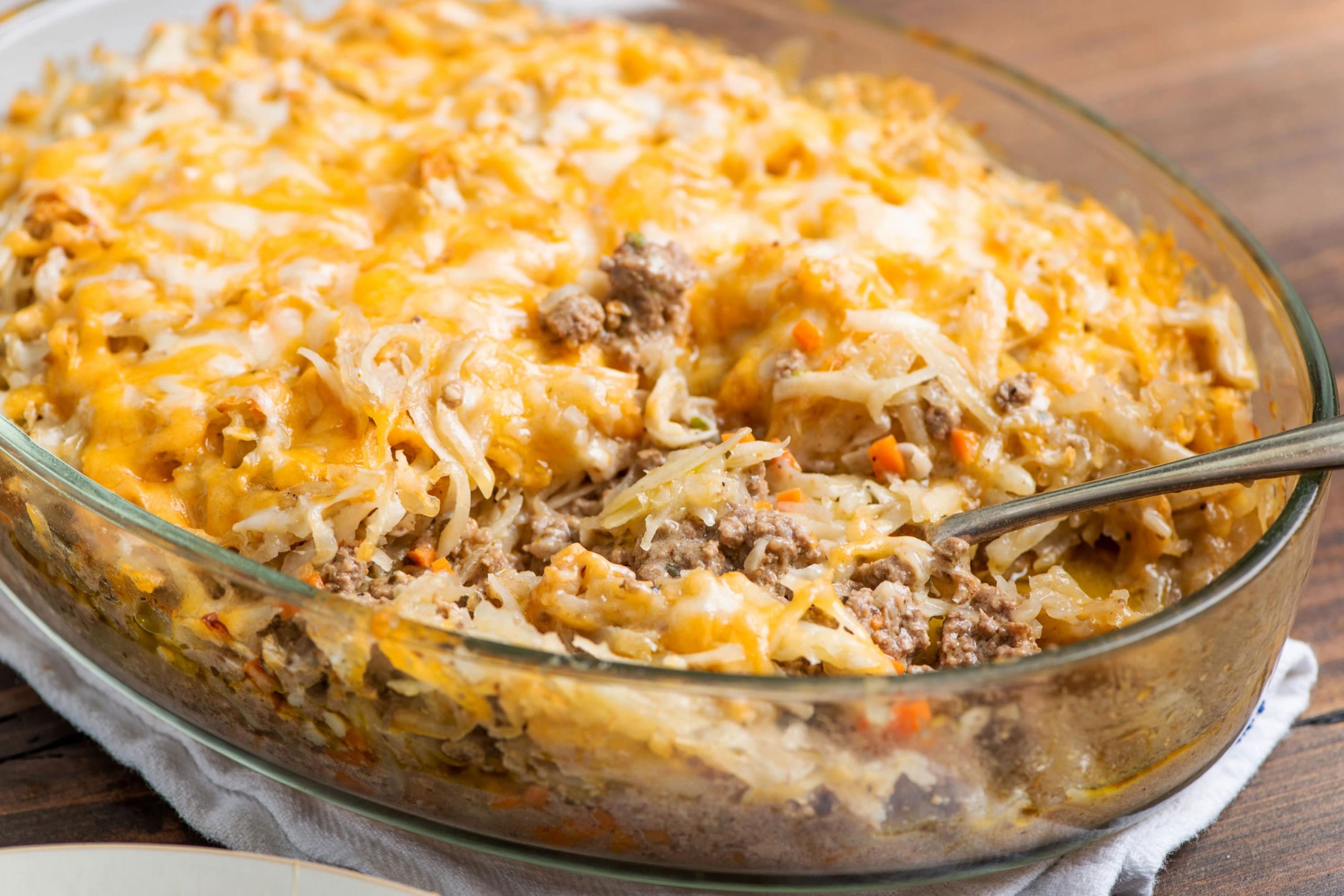 Beef and Cheddar Casserole Unique Cheesy Ground Beef and Hashbrown Casserole Recipe — the