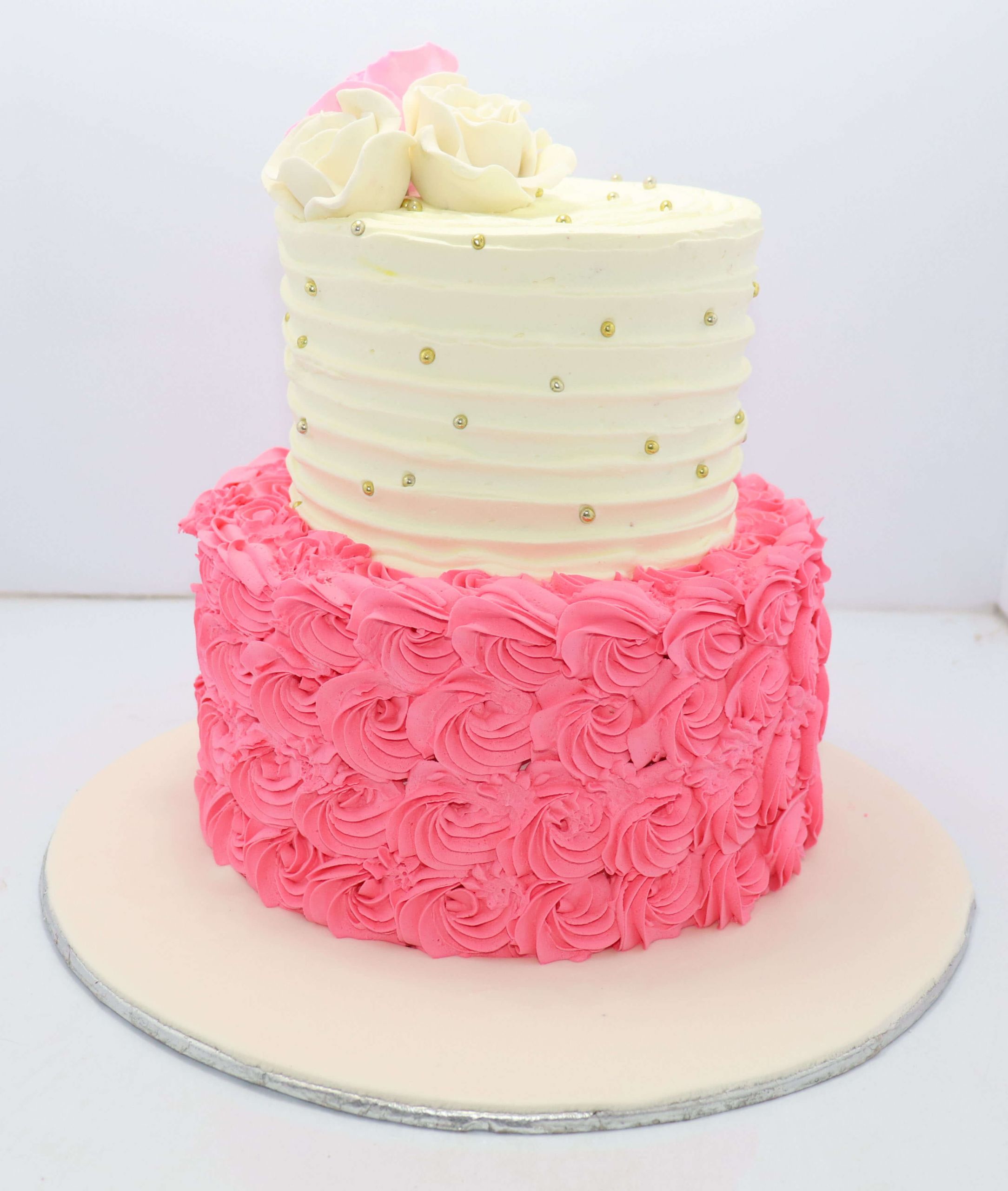 Birthday Cake for Girls Lovely Pink Flowers Girls Birthday Cake Bakisto Lahore