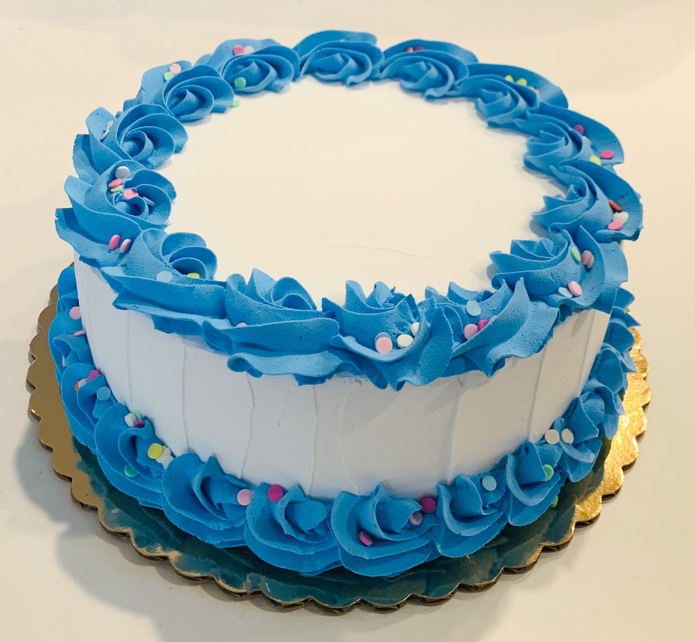 Blue Birthday Cake Luxury Birthday Cake Blue &amp; White Fake Cake W Confetti Prop