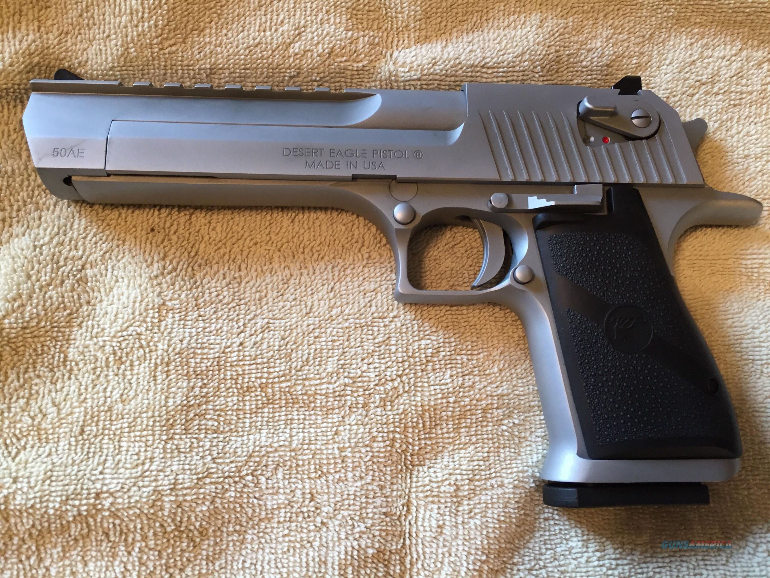 Buy Dessert Eagle Awesome Desert Eagle 50ae Preowned Satin Nickle W 50 Rd for Sale