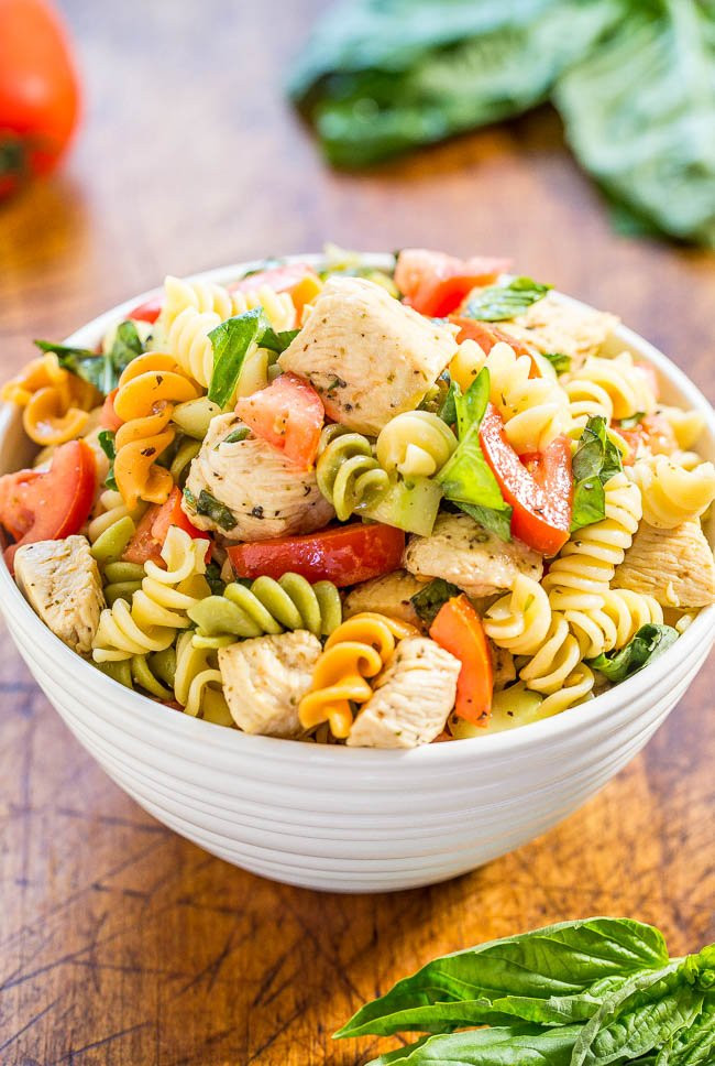 Chicken Pasta Salad Italian Dressing Awesome Italian Chicken Pasta Salad Averie Cooks