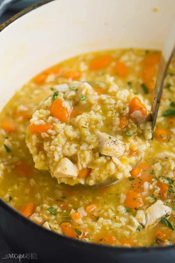Chicken with Rice soup Elegant Chicken Rice soup Stove top or Slow Cooker the Recipe