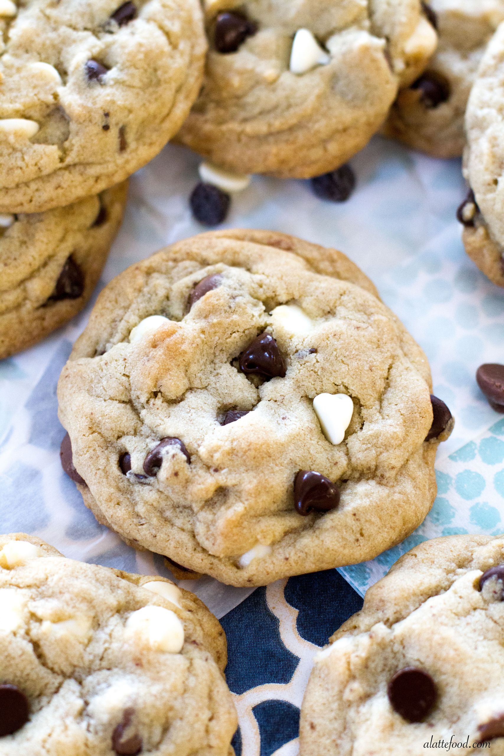 Chocolate Chip toffee Cookies Beautiful Thick and Chewy Triple Chocolate Chip Cookies A Latte Food