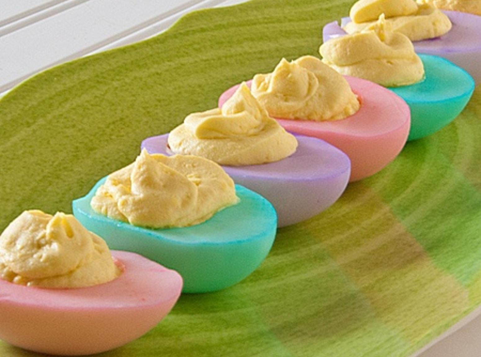Dyed Deviled Eggs Awesome Colored Deviled Eggs Recipe