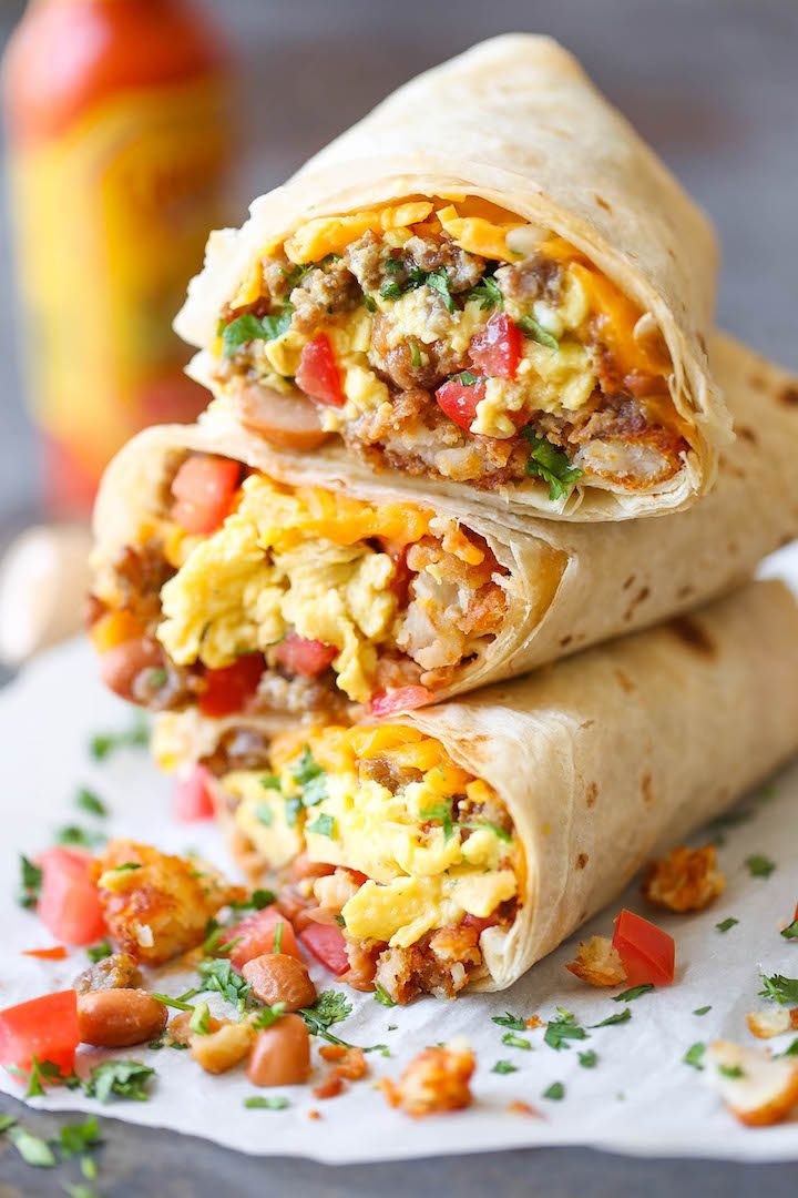 Freeze Breakfast Burritos Awesome Freezer Breakfast Burritos Damn Delicious