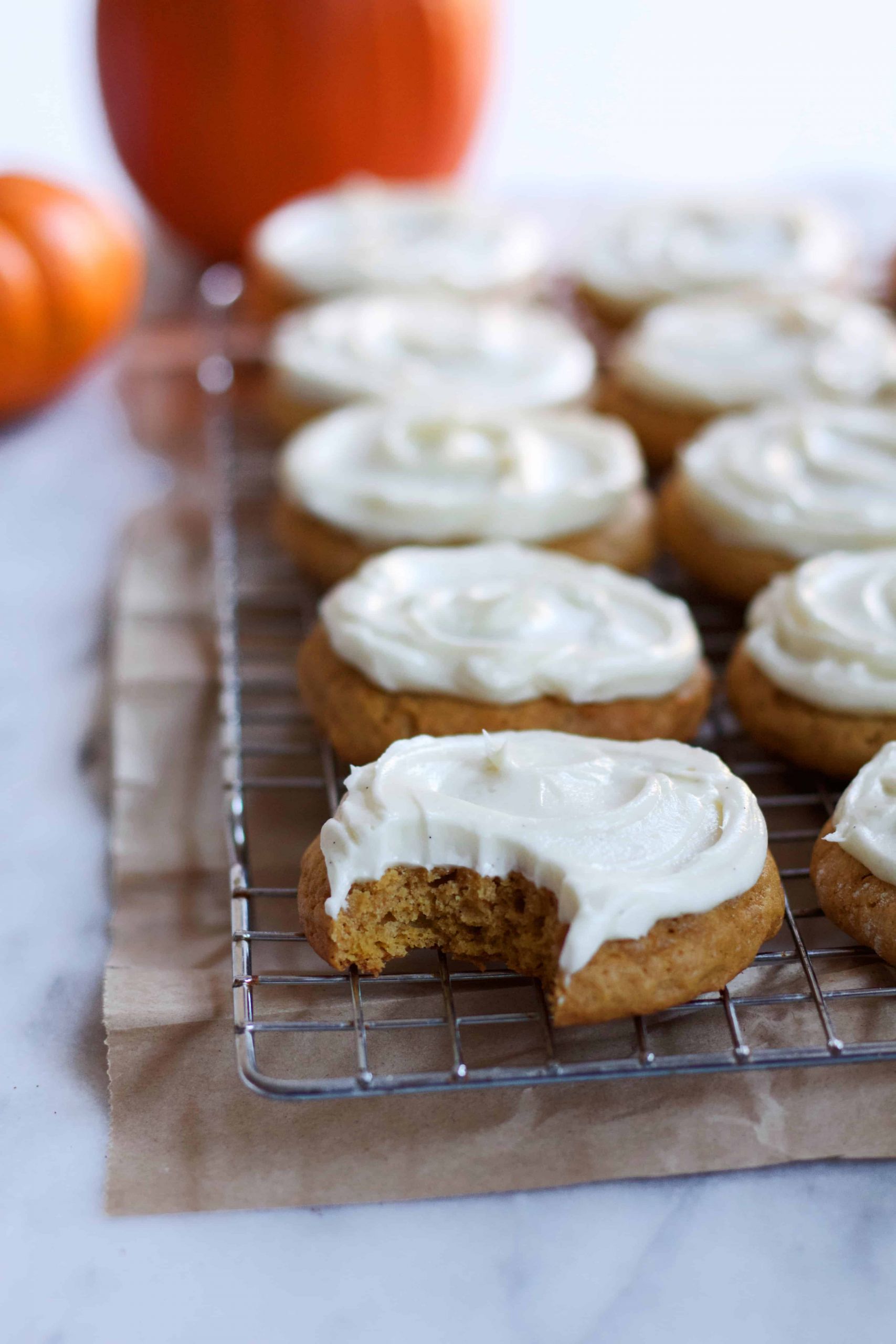 Frosted Pumpkin Cookies Awesome soft Frosted Pumpkin Spice Cookies