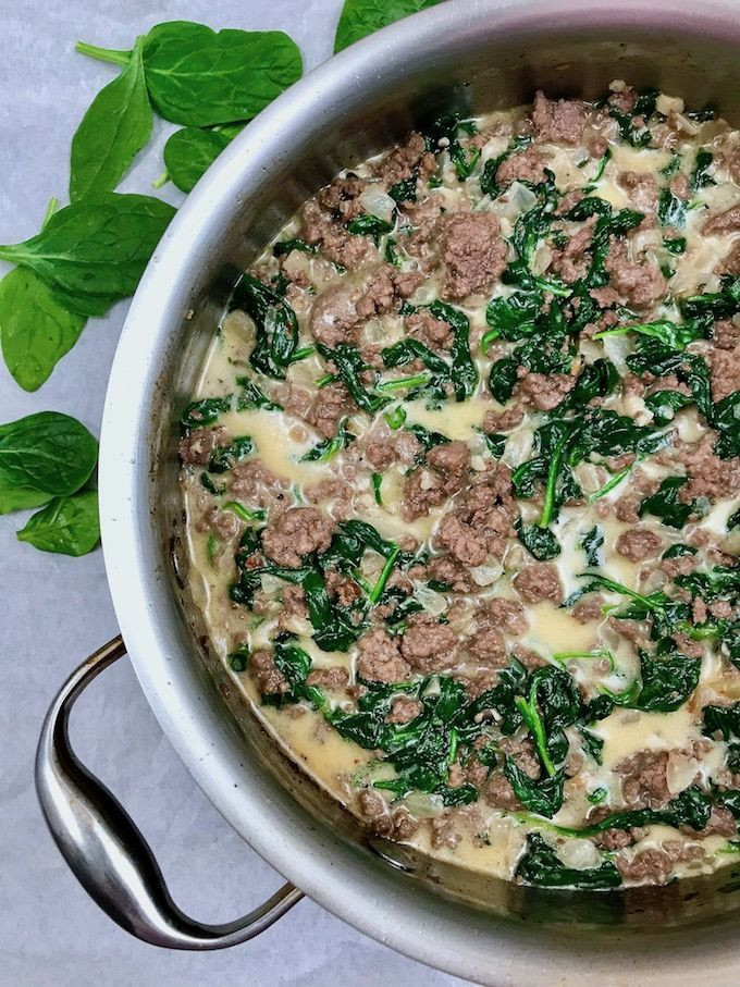 Ground Beef and Spinach Recipes Fresh Ground Beef with Spinach and Cream