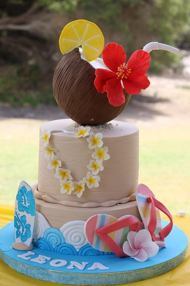 Hawaiian Birthday Cake New Hawaiian Birthday Cake Cake by Julie Manundo Cakesdecor