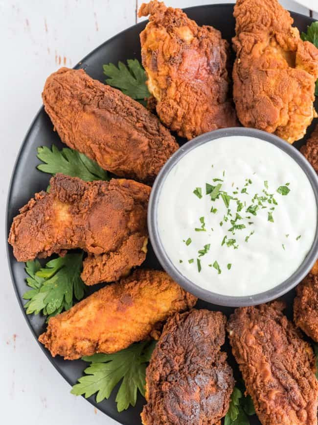 Keto Fried Chicken Wings Unique Keto Crispy Fried Chicken with Buffalo Dipping Sauce
