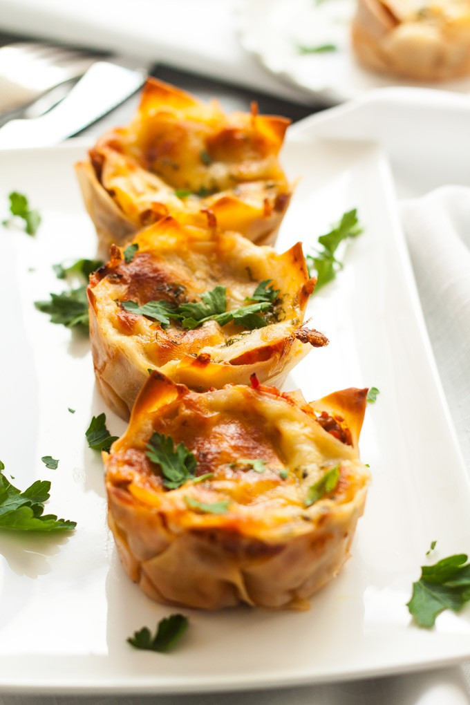 Lasagna Cupcakes with Lasagna Noodles Beautiful Mini Lasagna Cupcakes