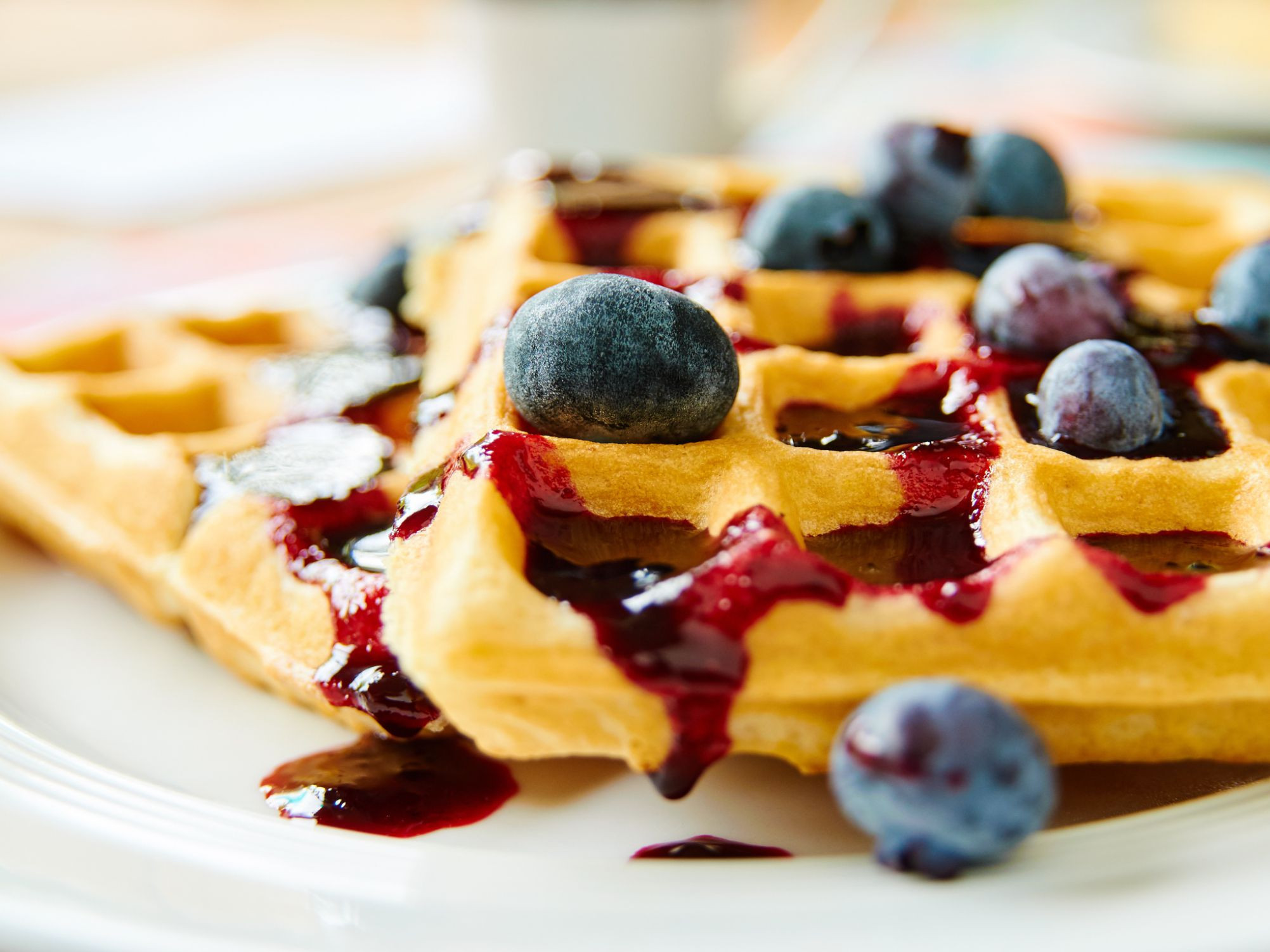 Low Calorie Waffles Elegant Low Calorie Waffles with Blueberries Recipe