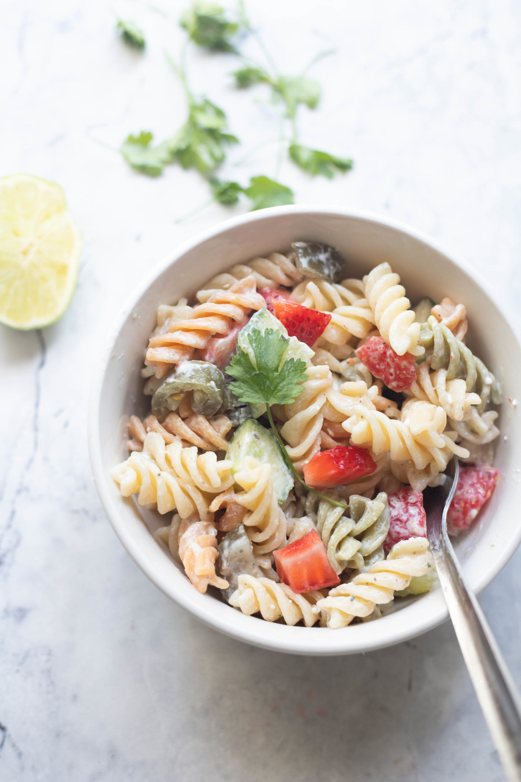 Low Fat Pasta Salad Inspirational Creamy Low Fat Pasta Salad with Cottage Cheese Fat Rainbow