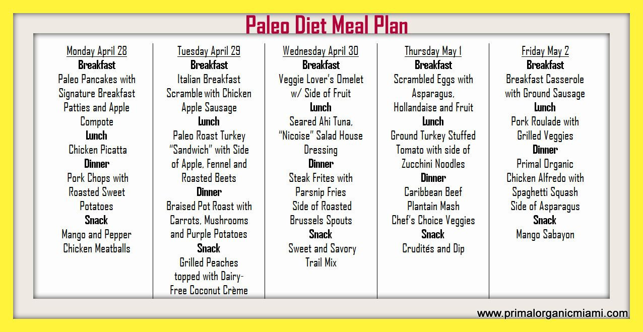 Paleo Diet Sample Menu Fresh Paleo Diet Delivery Meal Plan Menu 4 28 Paleo T