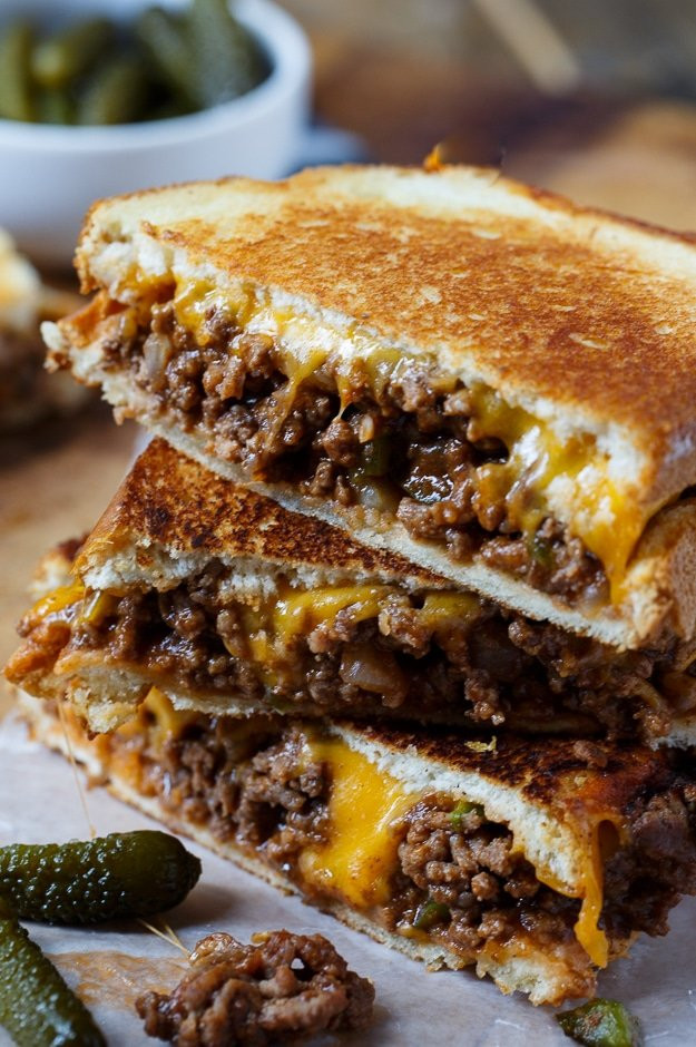 Sloppy Joes with Cheese Beautiful Sloppy Joe Grilled Cheese Spicy southern Kitchen