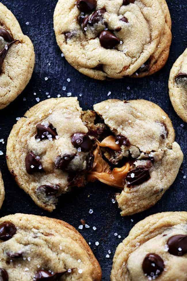 Stuffed Chocolate Chip Cookies Lovely Salted Caramel Stuffed Chocolate Chip Cookies