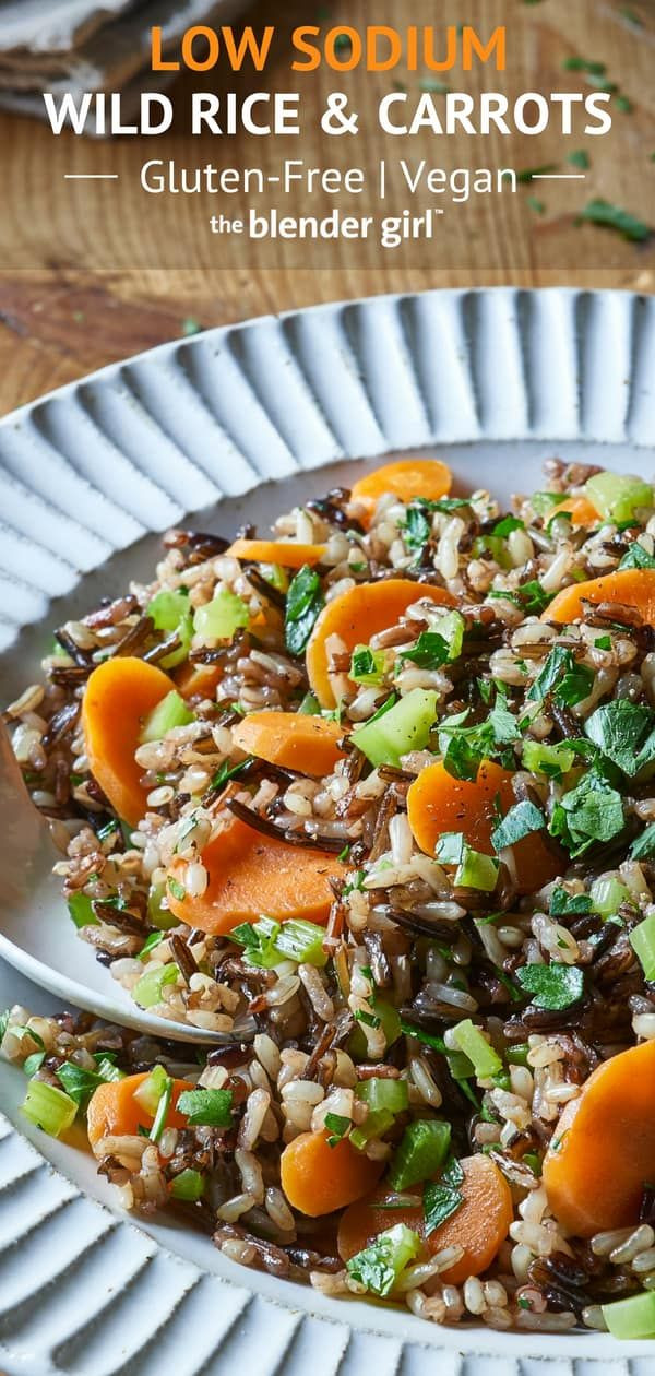 Vegetarian Wild Rice Recipes New Wild Rice Recipe with Carrots Low sodium Vegan In 2020