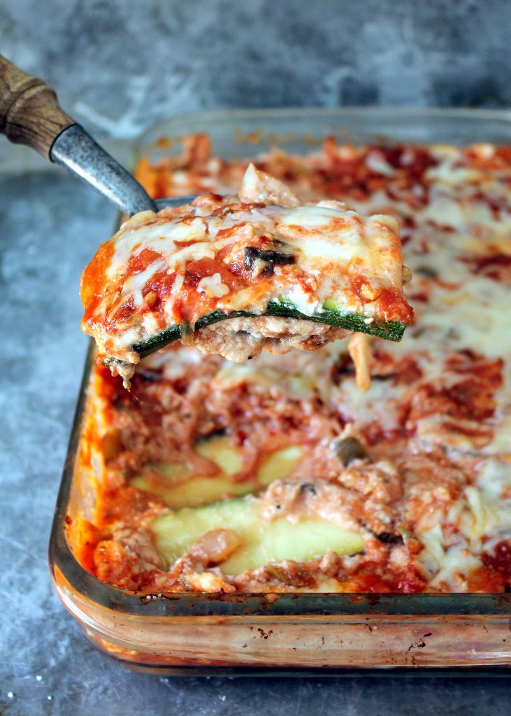Zucchini Lasagna Low Carb Lovely Low Carb Zucchini Lasagna with Spicy Turkey Meat Sauce