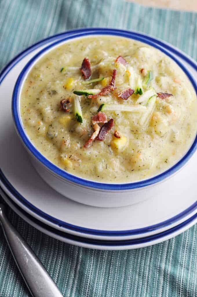 Zucchini Potato soup Awesome Zucchini Potato soup with Bacon Savory with soul